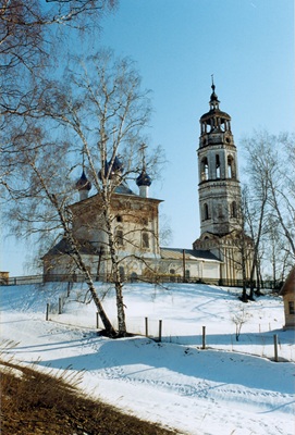 Стародуб-на-Клязьме или Клязьменский городок. Вид на Никольский и храм Покрова Пресвятой Богородицы